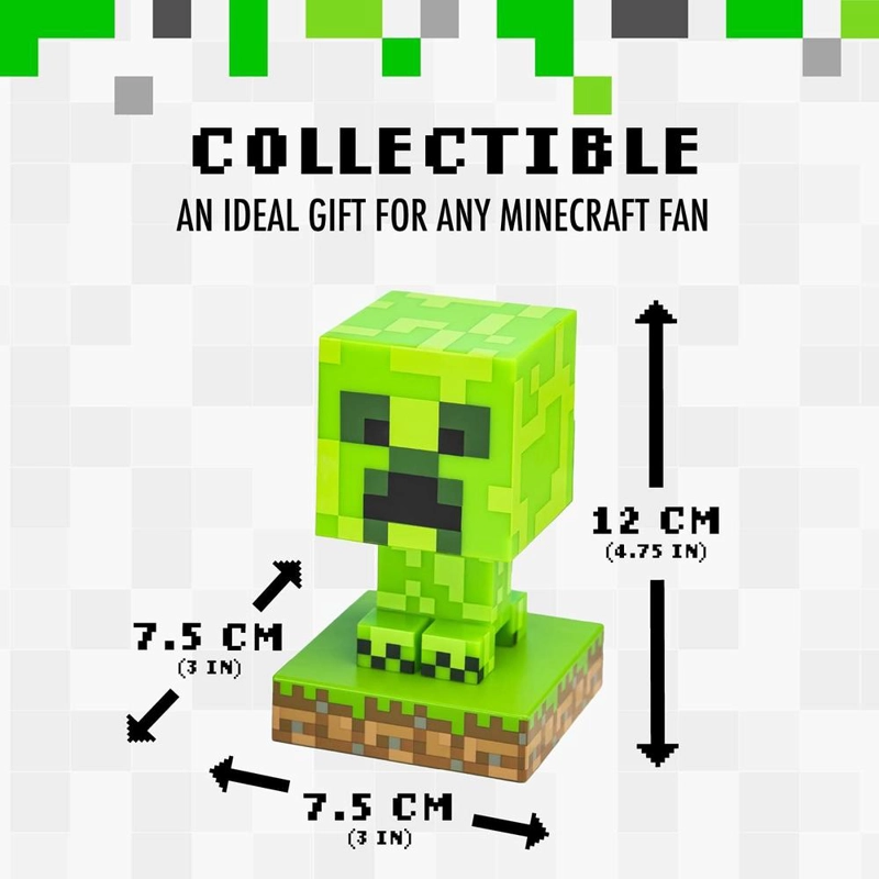 PALADONE MINECRAFT CREEPER, LÁMPARA 3D 12 CM OFICIAL - 2