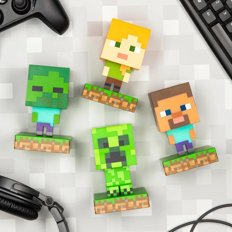 PALADONE MINECRAFT CREEPER, LÁMPARA 3D 12 CM OFICIAL - 5
