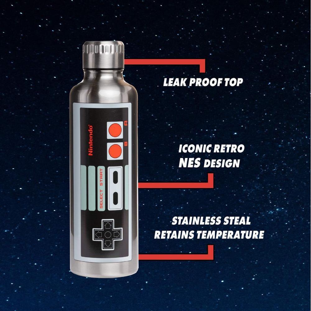 PALADONE NES, BOTELLA ACERO INOXIDABLE 500 ML PLATEADO - 3