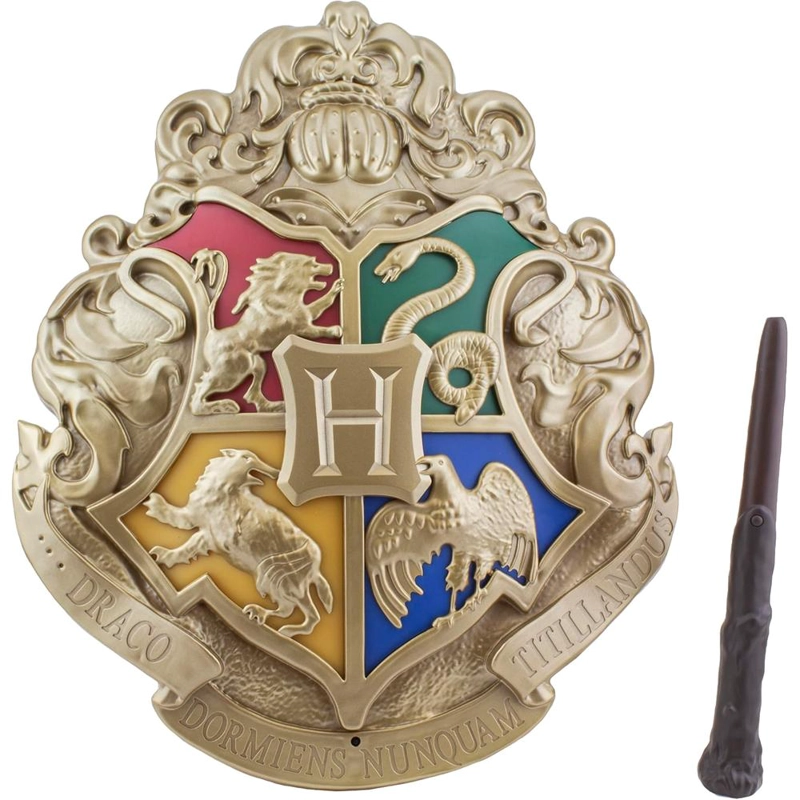 PALADONE HARRY POTTER HOGWARTS, LÁMPARA ESCUDO Y VARITA CON CONTROL REMOTO - 1