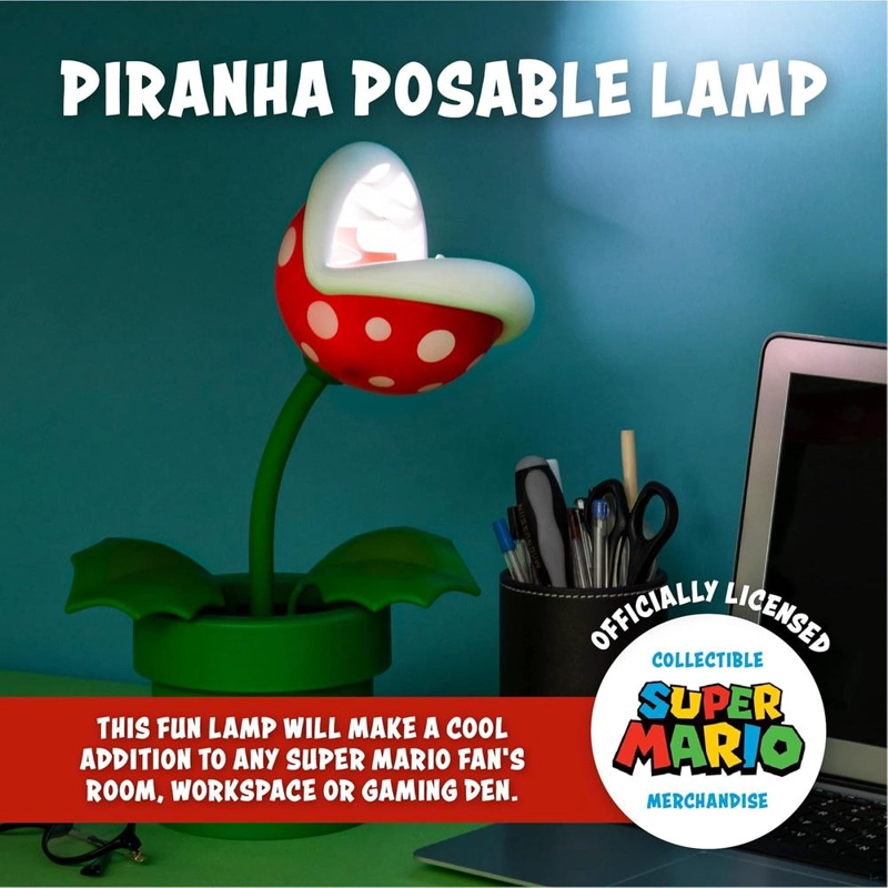 PALADONE SUPER MARIO PIRANHA PLANT, LÁMPARA ESCRITORIO LED OFICIAL - 2