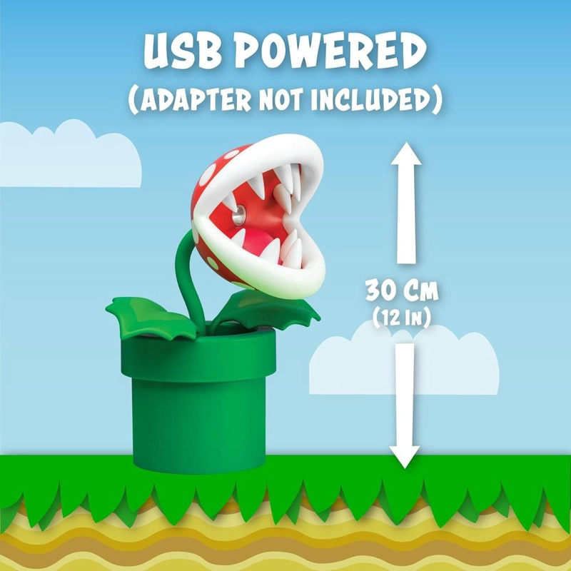 PALADONE SUPER MARIO PIRANHA PLANT, LÁMPARA ESCRITORIO LED OFICIAL - 4