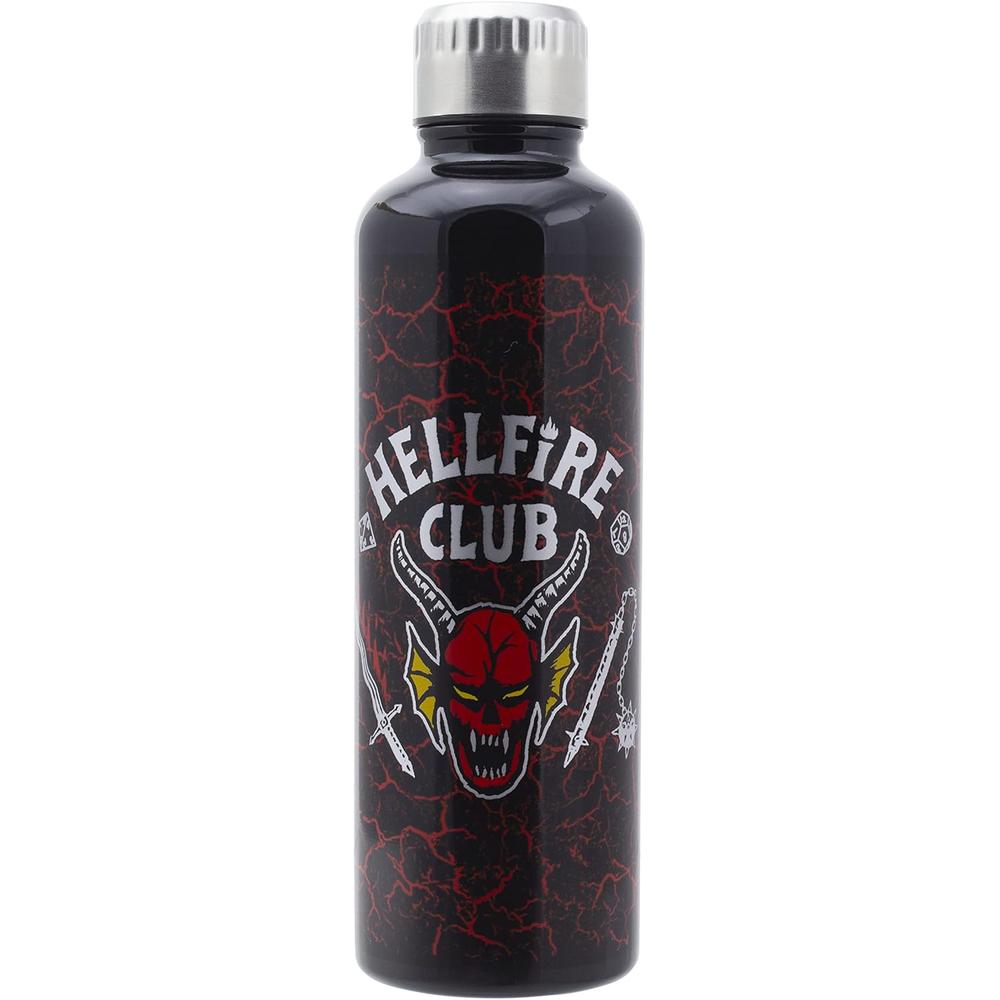 PALADONE STRANGER THINGS HELLFIRE CLUB, BOTELLA DE AGUA ACERO INOXIDABLE 16.9 OZ / 500 ML OFICIAL - 1