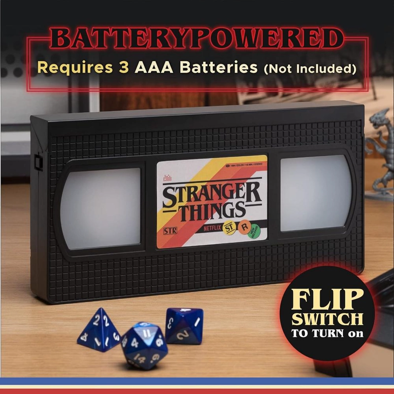 PALADONE STRANGER THINGS, LUZ LOGOTIPO VHS OFICIAL - 3