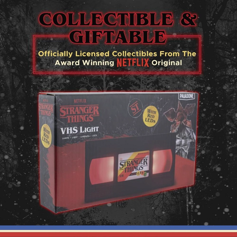 PALADONE STRANGER THINGS, LUZ LOGOTIPO VHS OFICIAL - 5