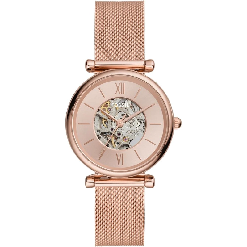 FOSSIL RELOJ AUTOMÁTICO CARLIE PARA MUJER, MALLA DE ACERO | ORO ROSA - 1