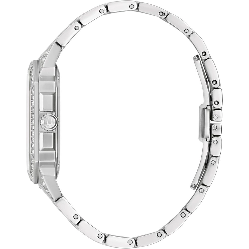 BULOVA RELOJ OCTAVA DE HOMBRE 3 AGUJAS DE CUARZO ESFERA OCTOGONAL CRISTALES | PLATEADO - 2