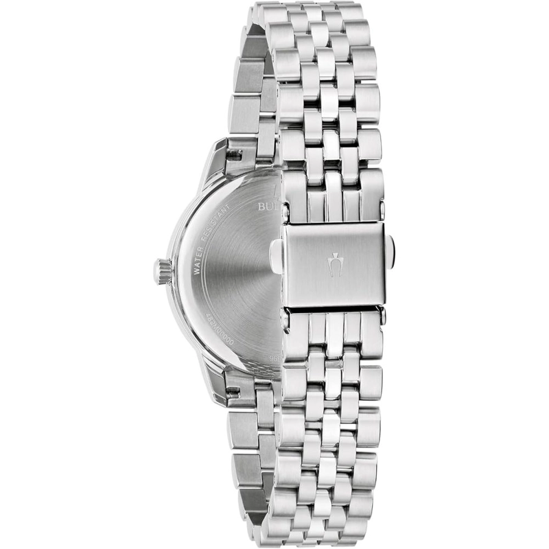 BULOVA RELOJ CLÁSICO DE CUARZO DE MUJER 3 AGUJAS DIAMANTES ACERO INOXIDABLE | PLATA - 3