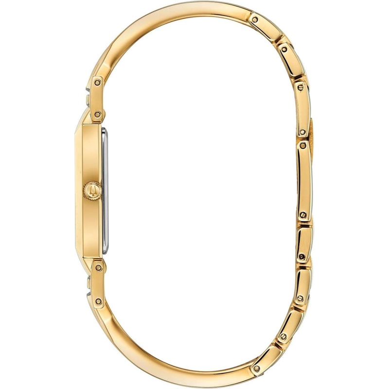BULOVA RELOJ CLÁSICO MUJER CUARZO DOS AGUJAS ACERO ESFERA DIAMANTES RECTANGULAR | ORO - 2