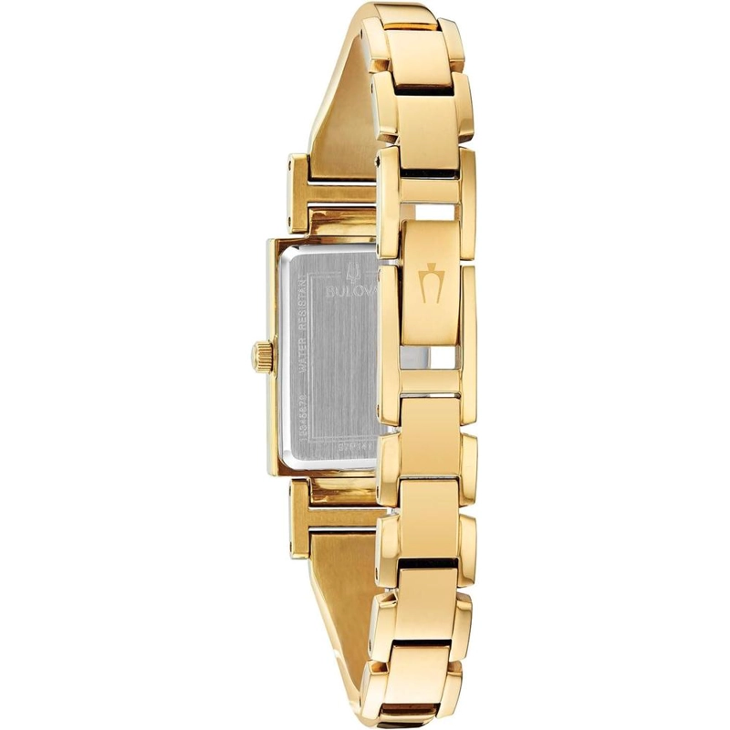 BULOVA RELOJ CLÁSICO MUJER CUARZO DOS AGUJAS ACERO ESFERA DIAMANTES RECTANGULAR | ORO - 3