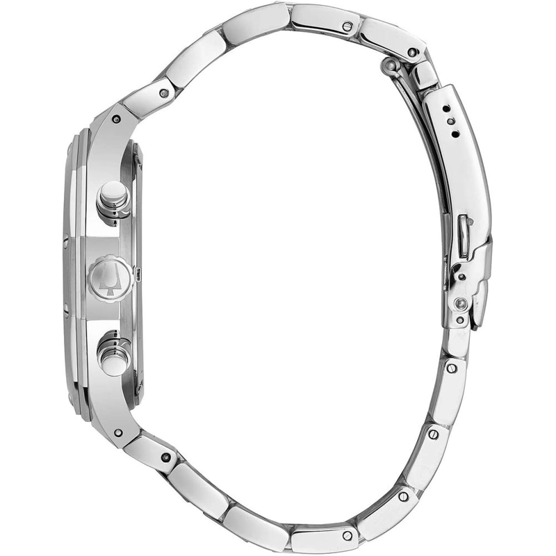 BULOVA RELOJ CLÁSICO HOMBRE CRONÓGRAFO 6 AGUJAS DIAMANTES CALENDARIO LUMINOSO | PLATA - 2