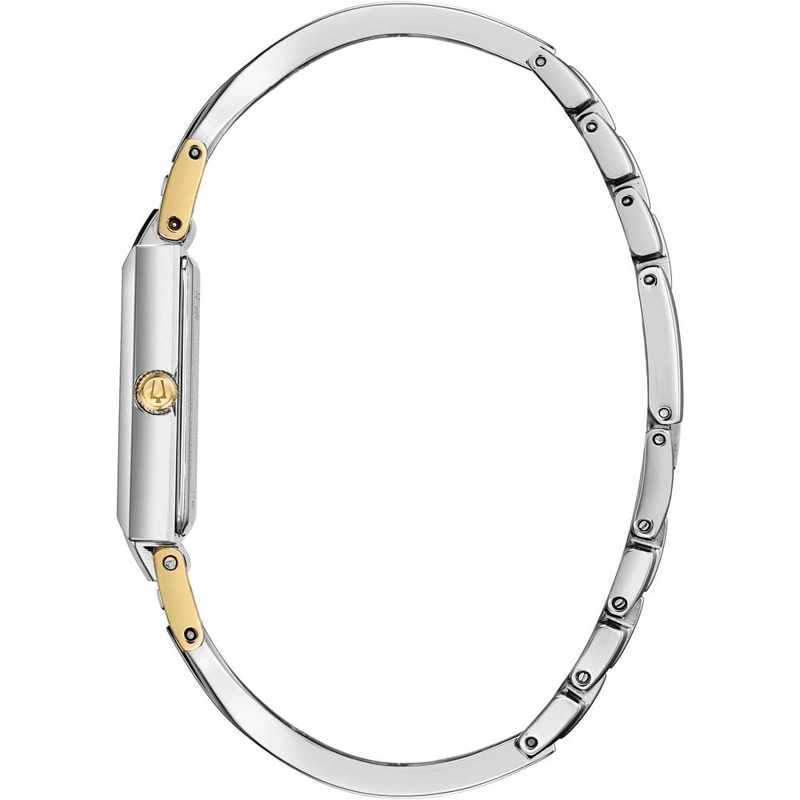 BULOVA RELOJ CLÁSICO MUJER CUARZO DIAMANTES ACERO INOXIDABLE RECTANGULAR NÁCAR | PLATA - 2