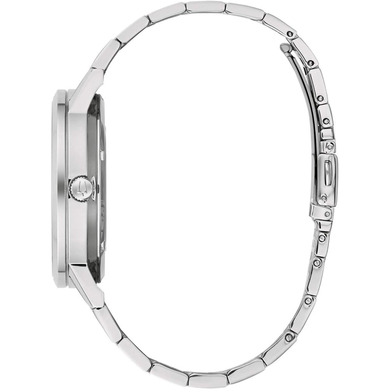 BULOVA RELOJ CLÁSICO VESTIR HOMBRE AUTOMÁTICO 3 AGUJAS 21 JOYAS APERTURA | PLATA/NEGRO - 2