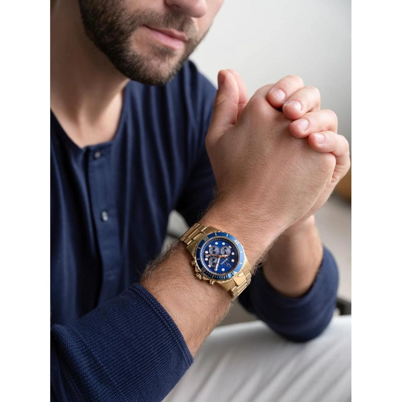 BULOVA RELOJ CLÁSICO DEPORTIVO HOMBRE CRONÓGRAFO 6 AGUJAS CALENDARIO FECHA | ORO - 6