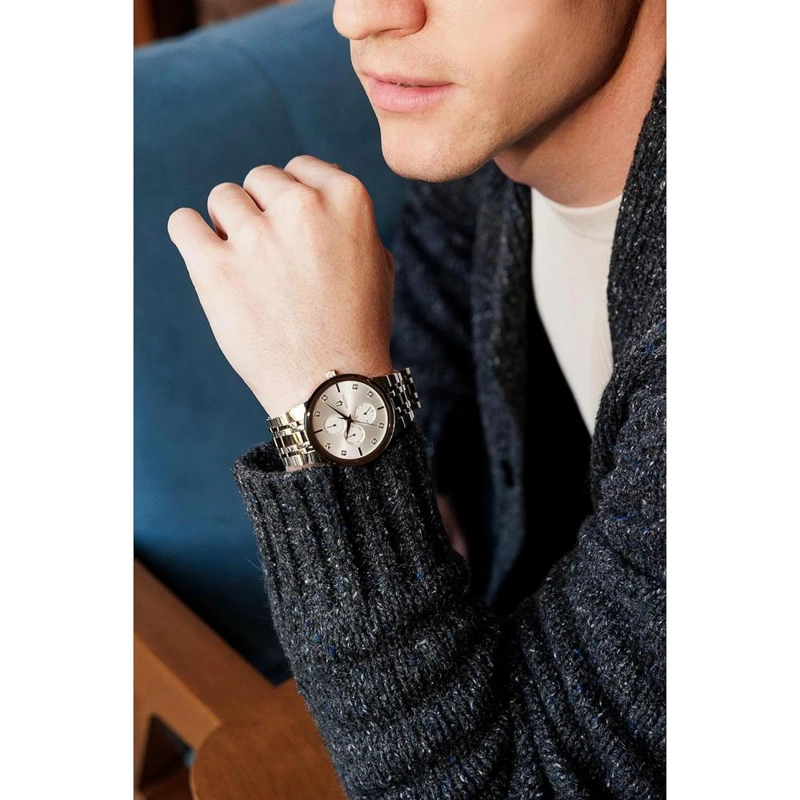 BULOVA RELOJ DE HOMBRE MULTIFUNCIÓN 3 AGUJAS DE CUARZO DIAMANTES | PLATA - 6