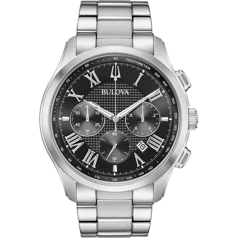 BULOVA RELOJ WILTON HOMBRE CRONÓGRAFO 3 AGUJAS NÚMEROS ROMANOS CRISTAL | PLATA - 1