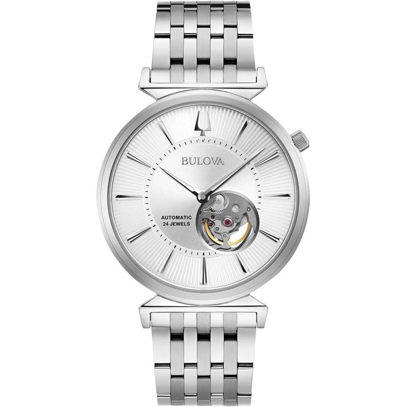 BULOVA RELOJ CLÁSICO REGATA AUTOMÁTICO HOMBRE CORREA CUERO DELGADO | PLATEADO - 1