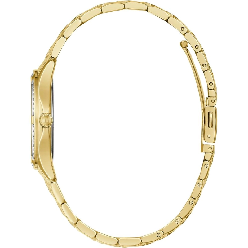 BULOVA RELOJ MUJER ACERO INOXIDABLE CUARZO 3 AGUJAS NÁCAR | ORO - 2