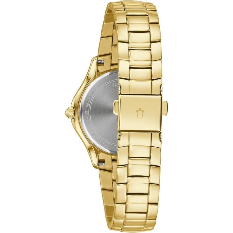 BULOVA RELOJ MUJER ACERO INOXIDABLE CUARZO 3 AGUJAS NÁCAR | ORO - 3