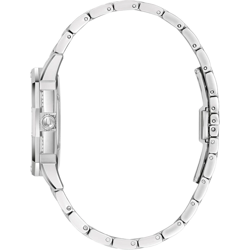 BULOVA RELOJ OCTAVA DE MUJER 3 AGUJAS DE CUARZO ESFERA Y BISEL DE CRISTAL | PLATEADO - 2