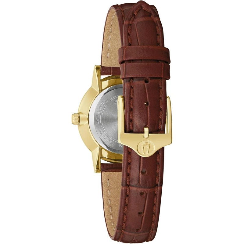 BULOVA RELOJ CLÁSICO DE MUJER DE CUARZO 3 AGUJAS DIAMANTES | MARRÓN - 3
