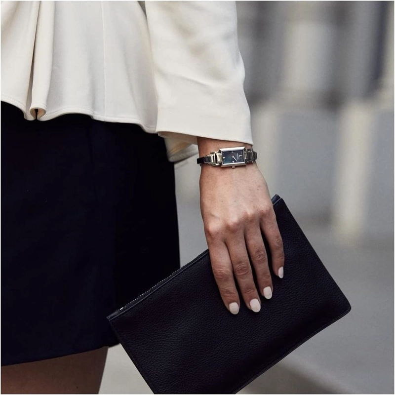 BULOVA RELOJ CLÁSICO MUJER CUARZO DOS AGUJAS ACERO ESFERA DIAMANTES RECTANGULAR | PLATEADO - 6