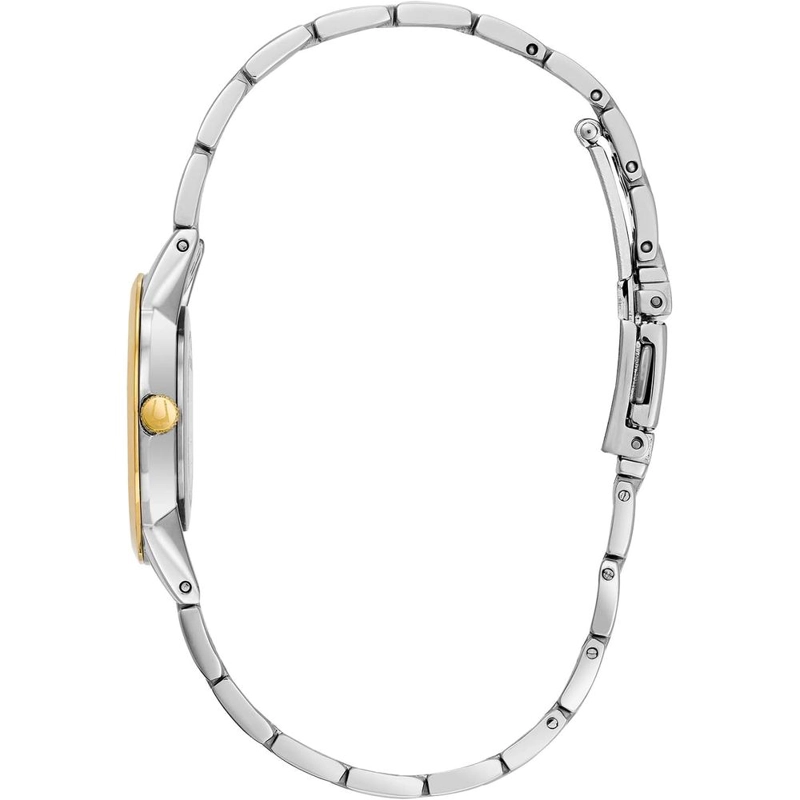 BULOVA RELOJ CLÁSICO PARA MUJER DE ACERO INOXIDABLE CON CUARZO Y DIAMANTES | ORO/PLATA - 2