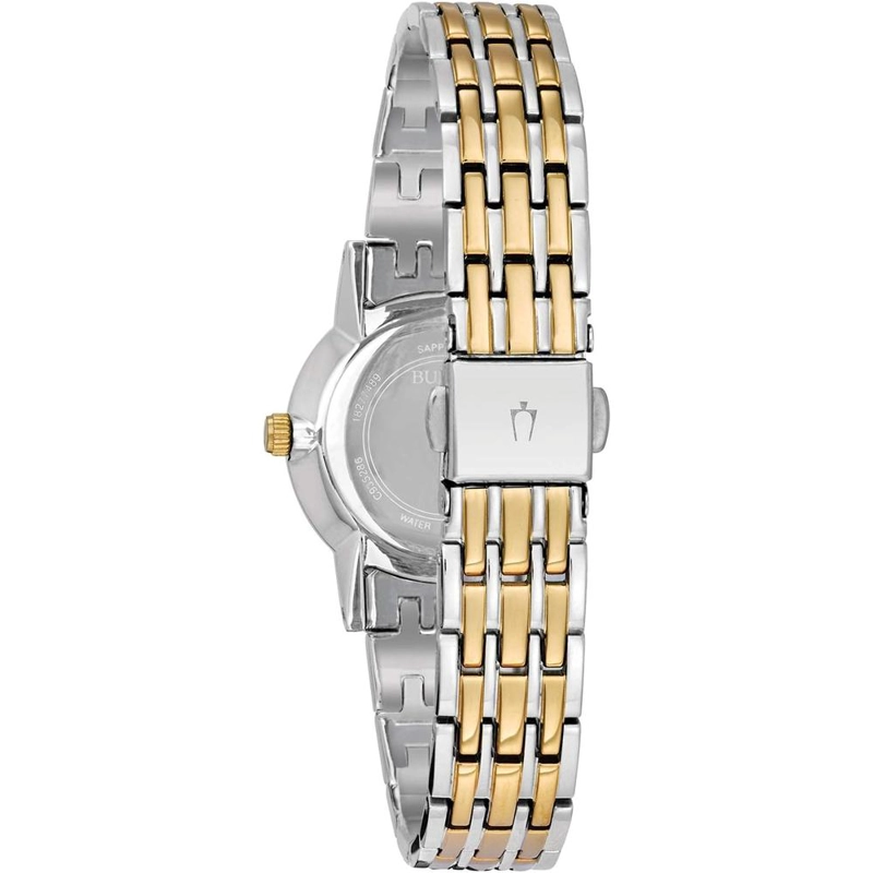 BULOVA RELOJ CLÁSICO PARA MUJER DE ACERO INOXIDABLE CON CUARZO Y DIAMANTES | ORO/PLATA - 3