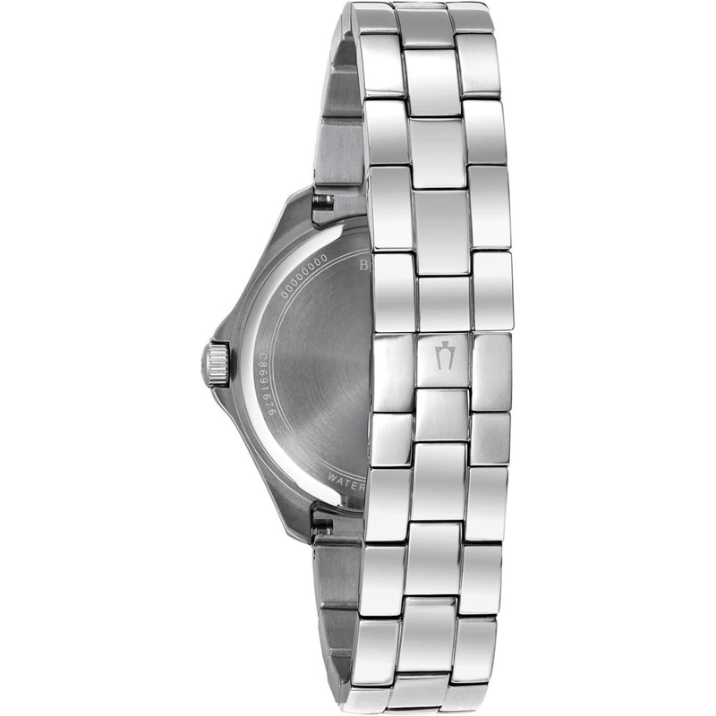 BULOVA RELOJ CLÁSICO MUJER CUARZO ACERO INOXIDABLE CRISTALES DOS AGUJAS PAVÉ | PLATEADO - 3