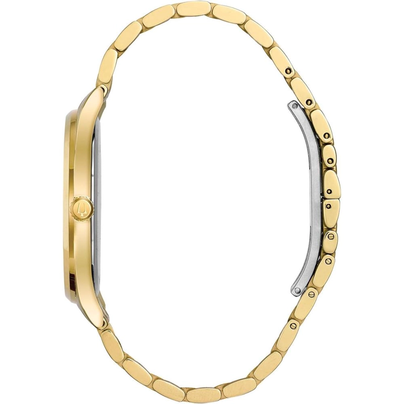 BULOVA RELOJ CLÁSICO HOMBRE ACERO INOXIDABLE DIAMANTES Y FECHA | ORO/NEGRO - 2