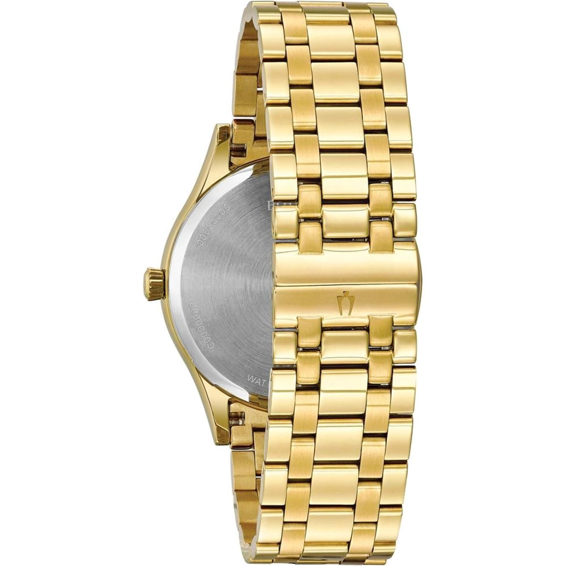 BULOVA RELOJ CLÁSICO HOMBRE ACERO INOXIDABLE DIAMANTES Y FECHA | ORO/NEGRO - 3