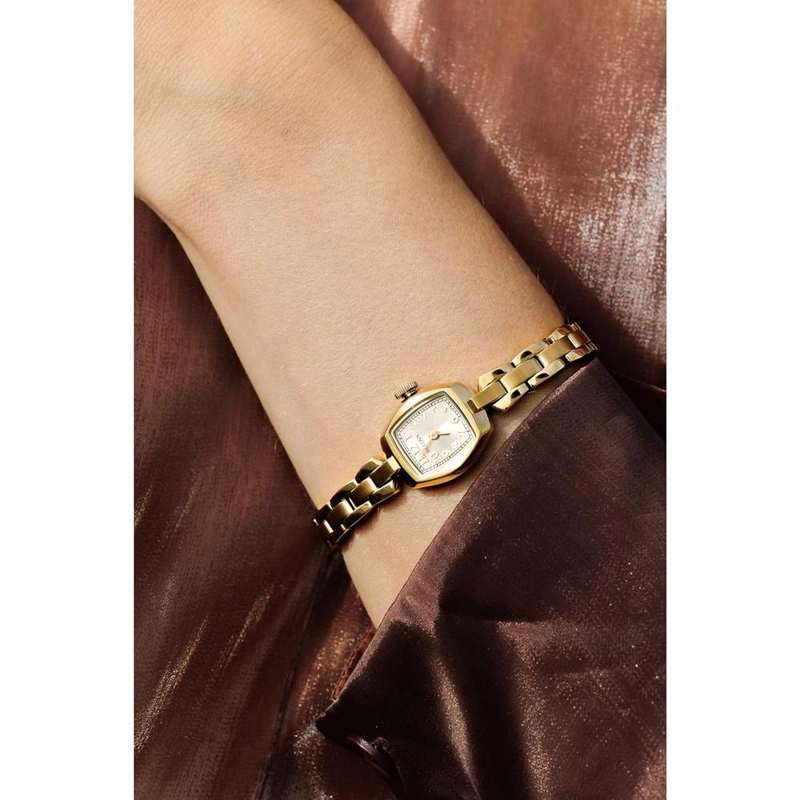 BULOVA RELOJ CLÁSICO DE VESTIR MINI MUJER CUARZO DOS AGUJAS MARCADORES ARÁBIGOS | ORO - 4