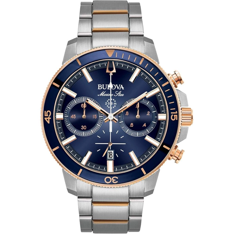 BULOVA RELOJ MARINE STAR HOMBRE CRONÓGRAFO 6 AGUJAS ACERO ESFERA AZUL | PLATA - 1