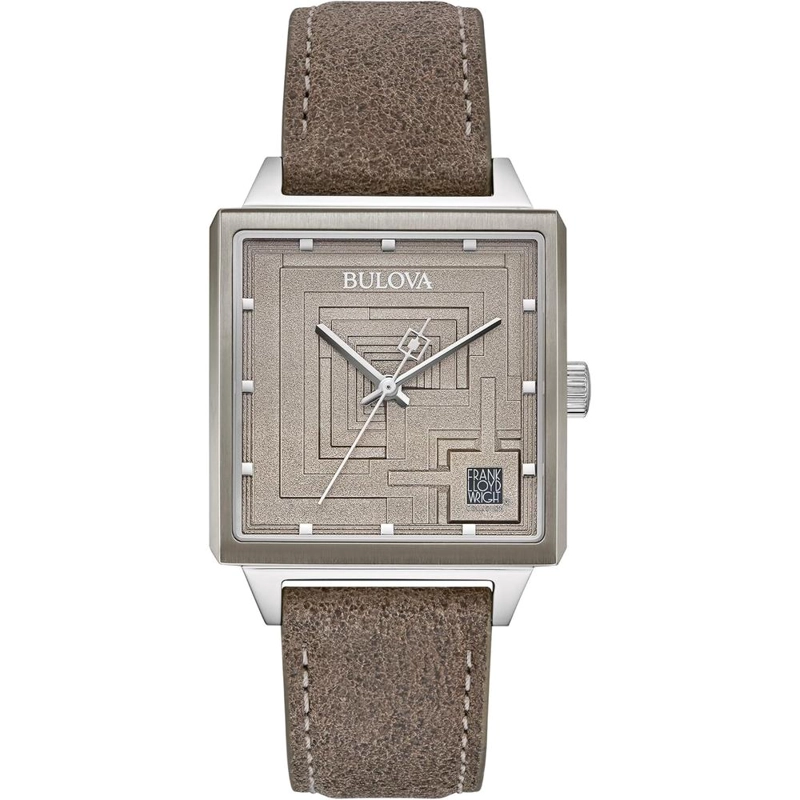 BULOVA RELOJ FRANK LLOYD WRIGHT HOMBRE EDICIÓN LIMITADA 3 AGUJAS CORREA | NATURAL RÚSTICO - 1