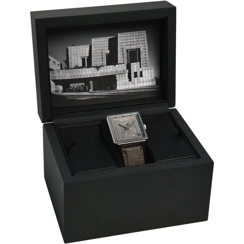 BULOVA RELOJ FRANK LLOYD WRIGHT HOMBRE EDICIÓN LIMITADA 3 AGUJAS CORREA | NATURAL RÚSTICO - 4