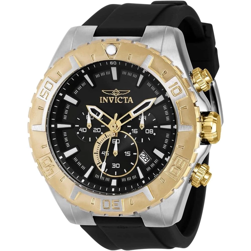 RELOJ INVICTA AVIADOR PARA HOMBRE ACERO INOXIDABLE | ORO Y NEGRO - 1