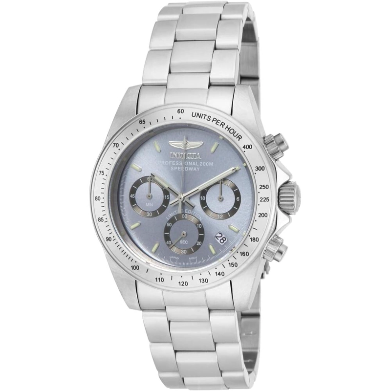 RELOJ INVICTA SPEEDWAY PARA HOMBRE CRISTAL DE FUSIÓN DE LLAMA, 39 MM / 3.9 CM | PLATA - 1