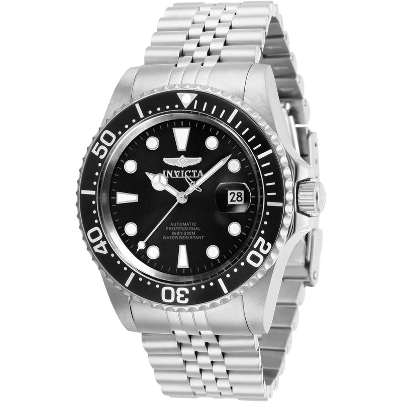 RELOJ INVICTA PRO DIVER PARA HOMBRE RESISTENTE AL AGUA AUTOMÁTICO | PLATEADO Y NEGRO MATE - 1
