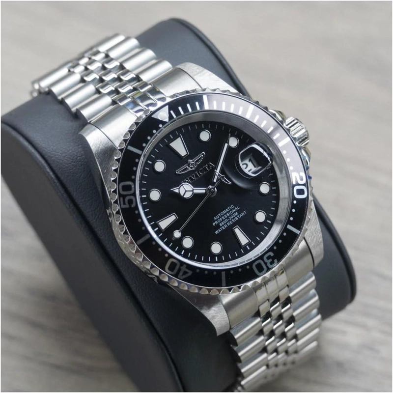 RELOJ INVICTA PRO DIVER PARA HOMBRE RESISTENTE AL AGUA AUTOMÁTICO | PLATEADO Y NEGRO MATE - 2