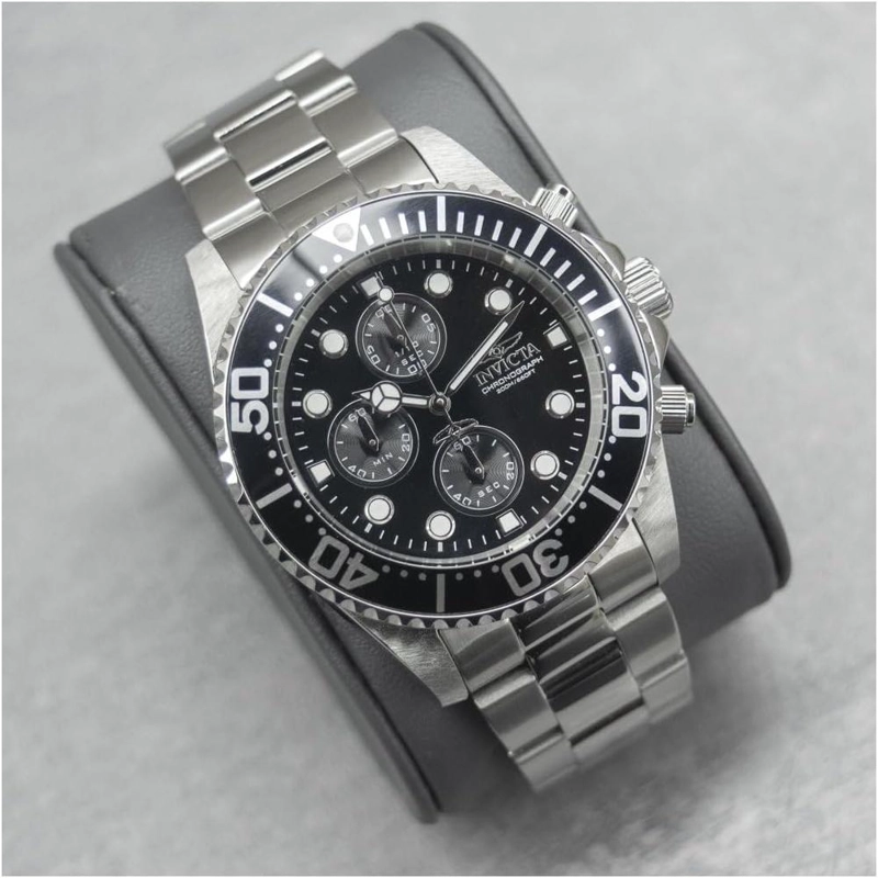 RELOJ INVICTA PRO DIVER PARA HOMBRE MOVIMIENTO DE CUARZO ACERO INOXIDABLE | PLATEADO Y NEGRO - 2