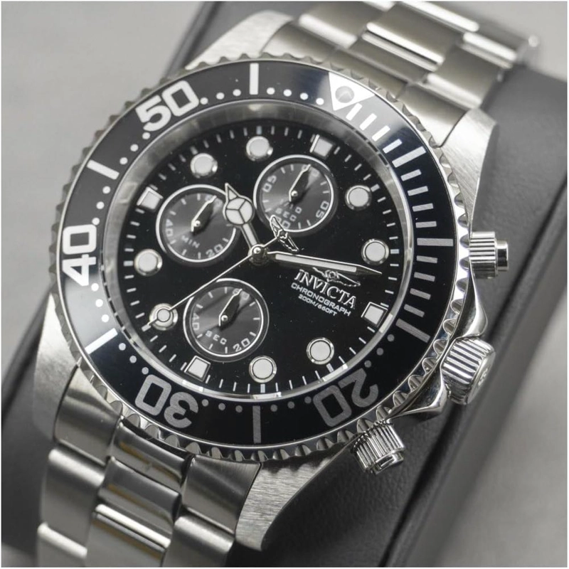RELOJ INVICTA PRO DIVER PARA HOMBRE MOVIMIENTO DE CUARZO ACERO INOXIDABLE | PLATEADO Y NEGRO - 4
