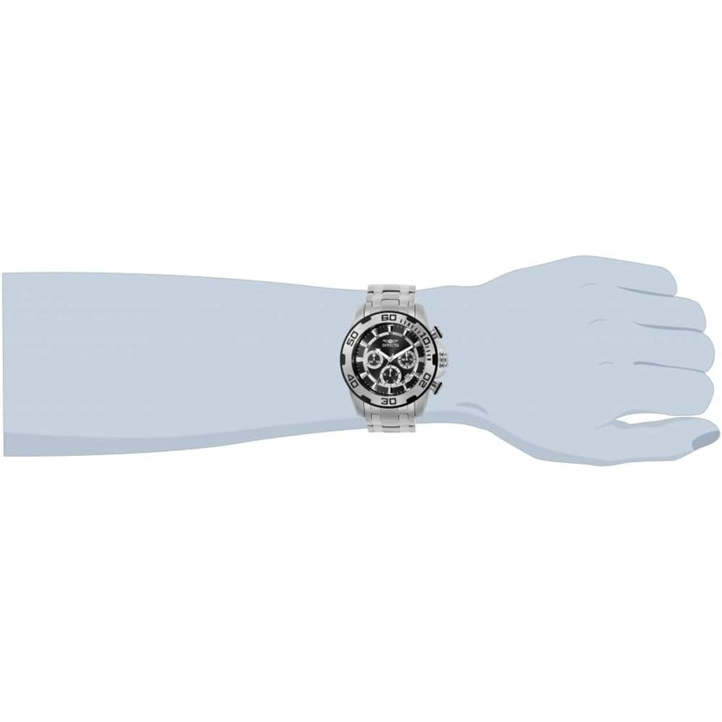 RELOJ INVICTA PRO DIVER PARA HOMBRE MOVIMIENTO DE CUARZO, CRISTAL DE FUSIÓN DE LLAMA | PLATEADO Y NEGRO - 4