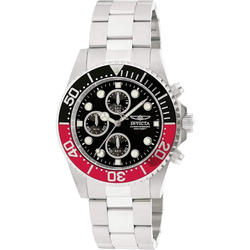 RELOJ INVICTA PRO DIVER PARA HOMBRE ACERO INOXIDABLE | NEGRO Y PLATEADO - 1