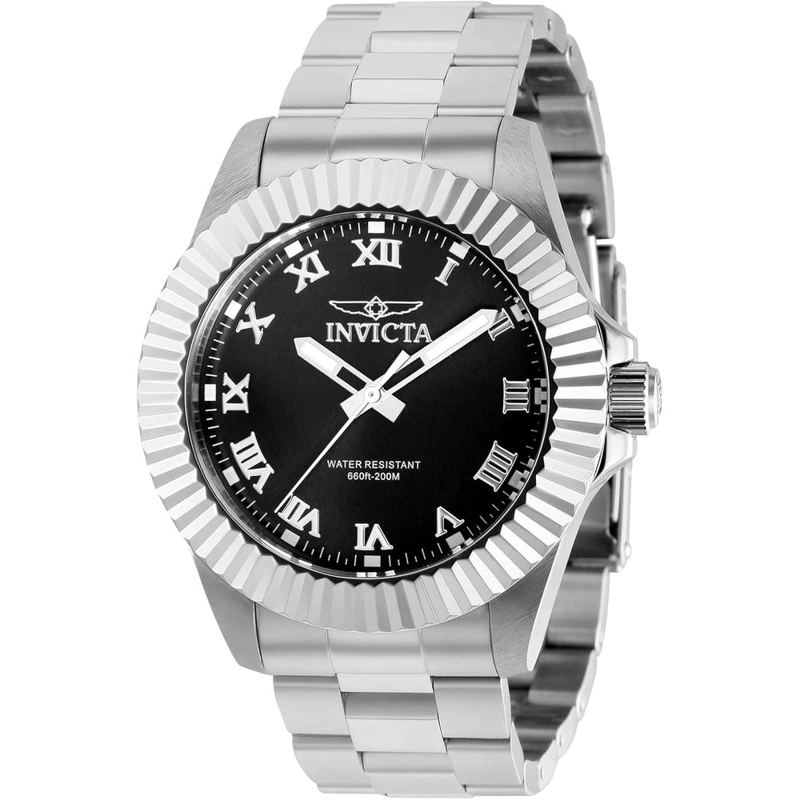RELOJ INVICTA PRO DIVER PARA HOMBRE ACERO INOXIDABLE, 4.4 CM | PLATEADO Y NEGRO - 1