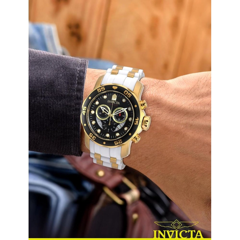 RELOJ INVICTA PRO DIVER PARA HOMBRE RESITENTE AL AGUA ACERO INOXIDABLE | NEGRO Y ORO - 2