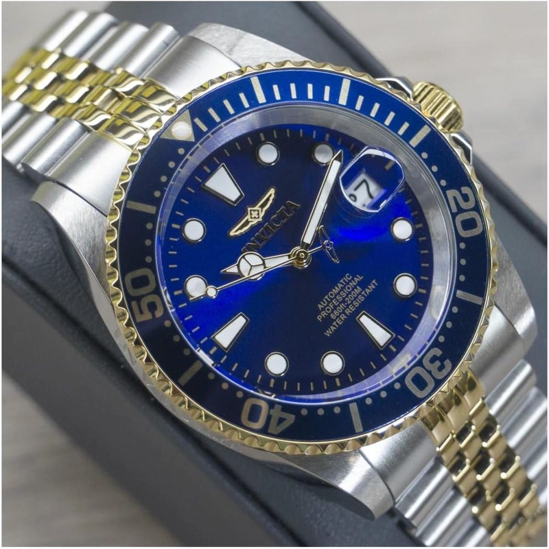 RELOJ INVICTA PRO DIVER PARA HOMBRE ESTILO BUZO AUTOMÁTICO | AZUL Y PLATEADO - 4