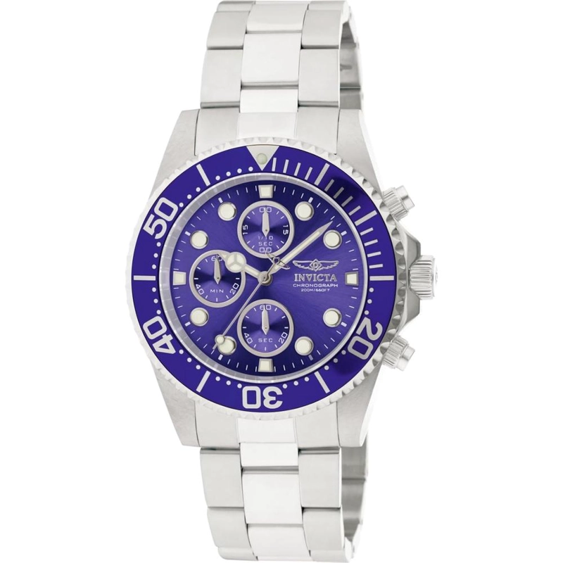 RELOJ INVICTA PRO DIVER PARA HOMBRE BORDE MONEDA ACERO INOXIDABLE | AZUL ELÉCTRICO Y PLATEADO - 1