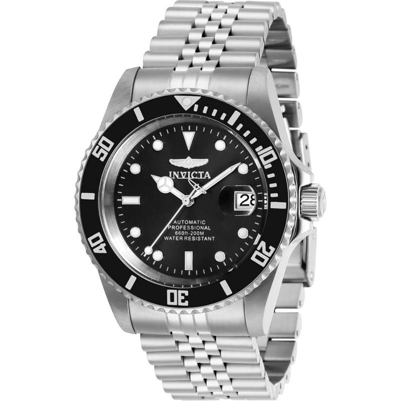 RELOJ INVICTA PRO DIVER PARA HOMBRE ESTILO BUZO BISEL UNIDIRECCIONAL | PLATEADO Y NEGRO MATE - 1