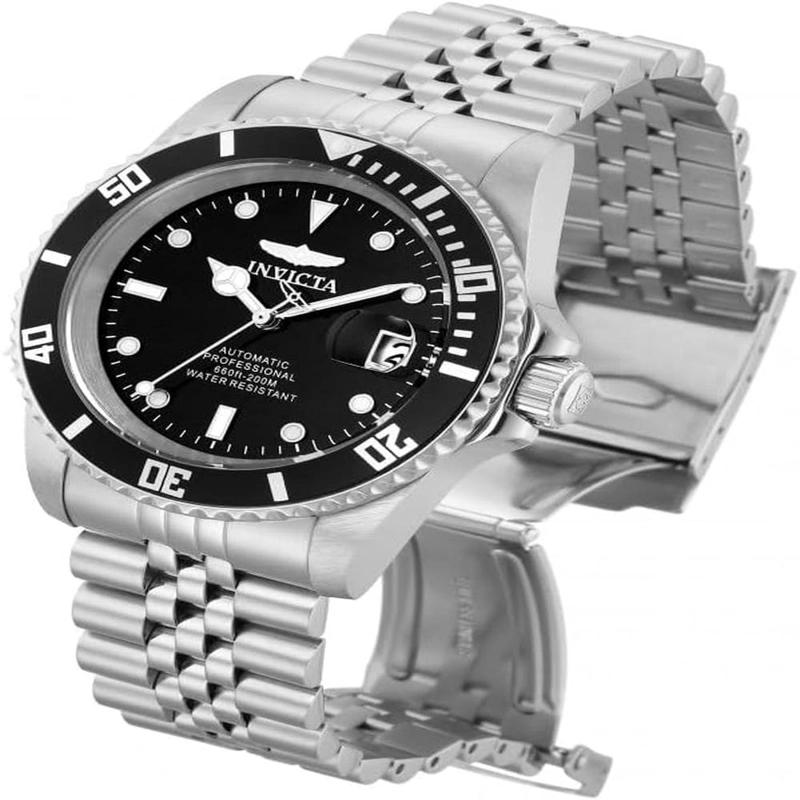 RELOJ INVICTA PRO DIVER PARA HOMBRE ESTILO BUZO BISEL UNIDIRECCIONAL | PLATEADO Y NEGRO MATE - 2