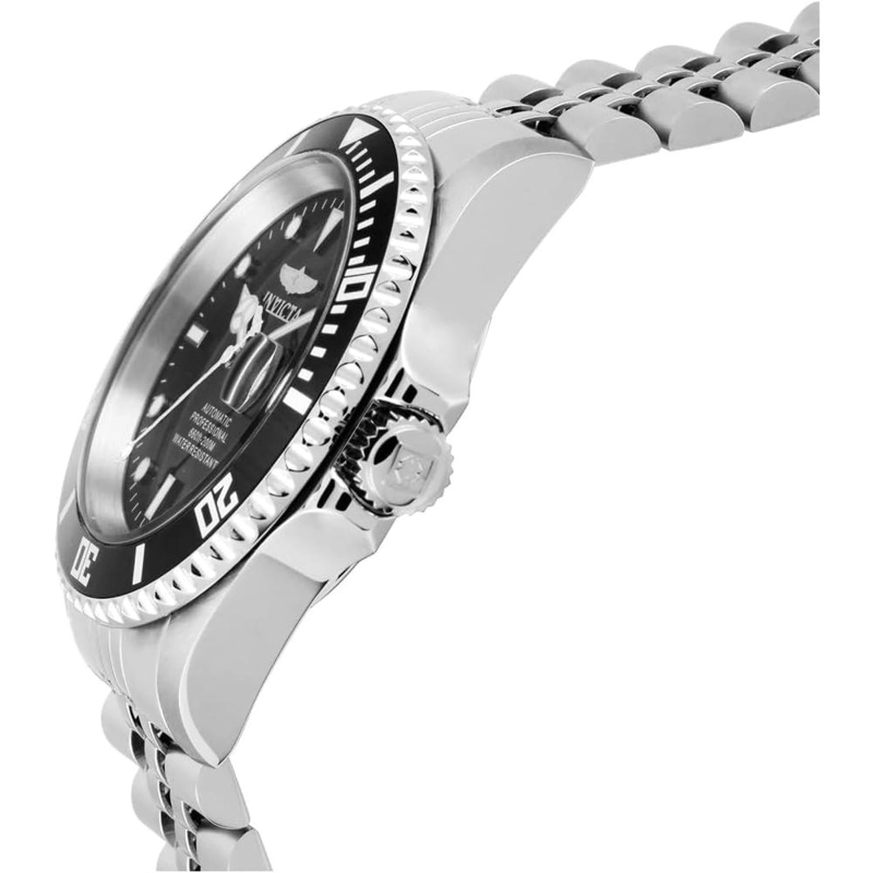 RELOJ INVICTA PRO DIVER PARA HOMBRE ESTILO BUZO BISEL UNIDIRECCIONAL | PLATEADO Y NEGRO MATE - 3